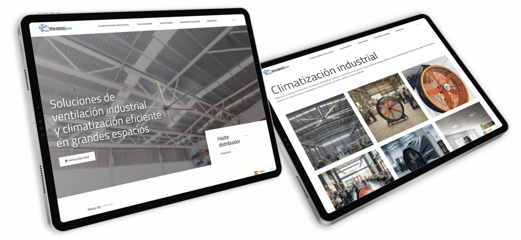 nueva página web de rhino air